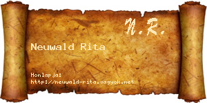 Neuwald Rita névjegykártya